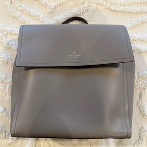 Kate Spade Charcoal Leather Backpack